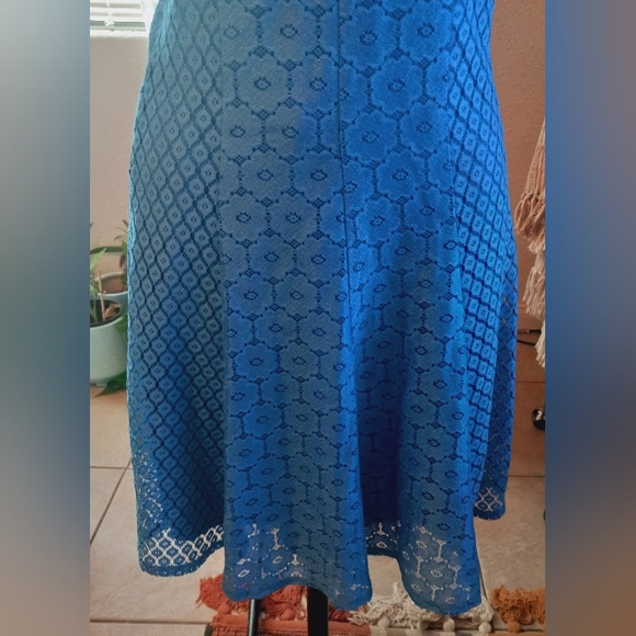 NWT - Danny & Nicole brand -Size 16-  blue lace dress - Picture 4 of 5